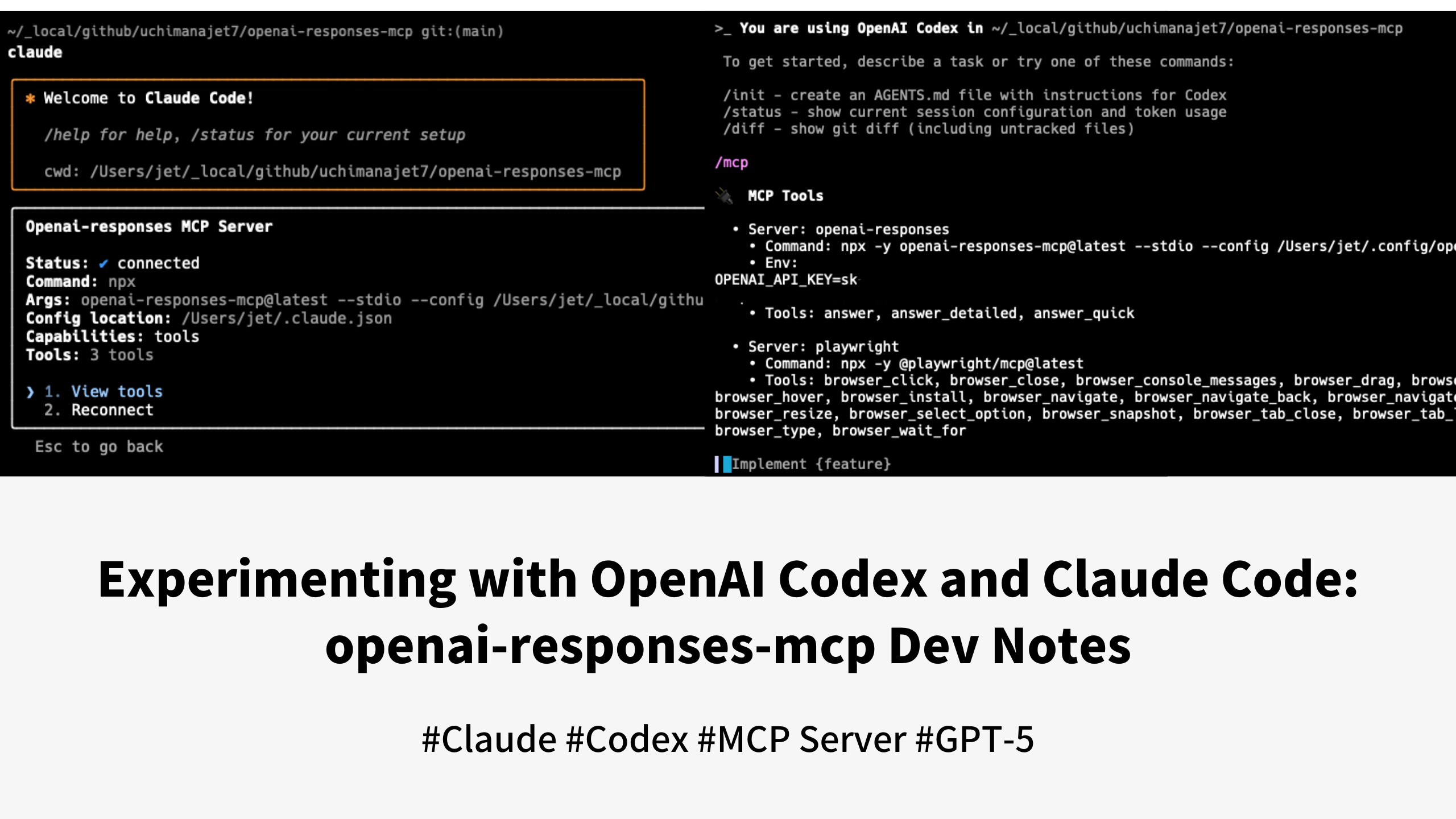 Experimenting with OpenAI Codex and Claude Code: openai-responses