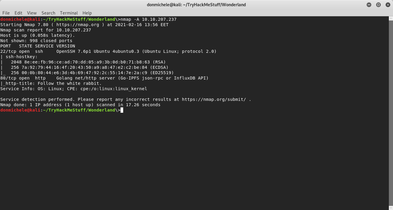 TryHackMe - Wonderland. Challenge Link… | by DonMichele | Medium