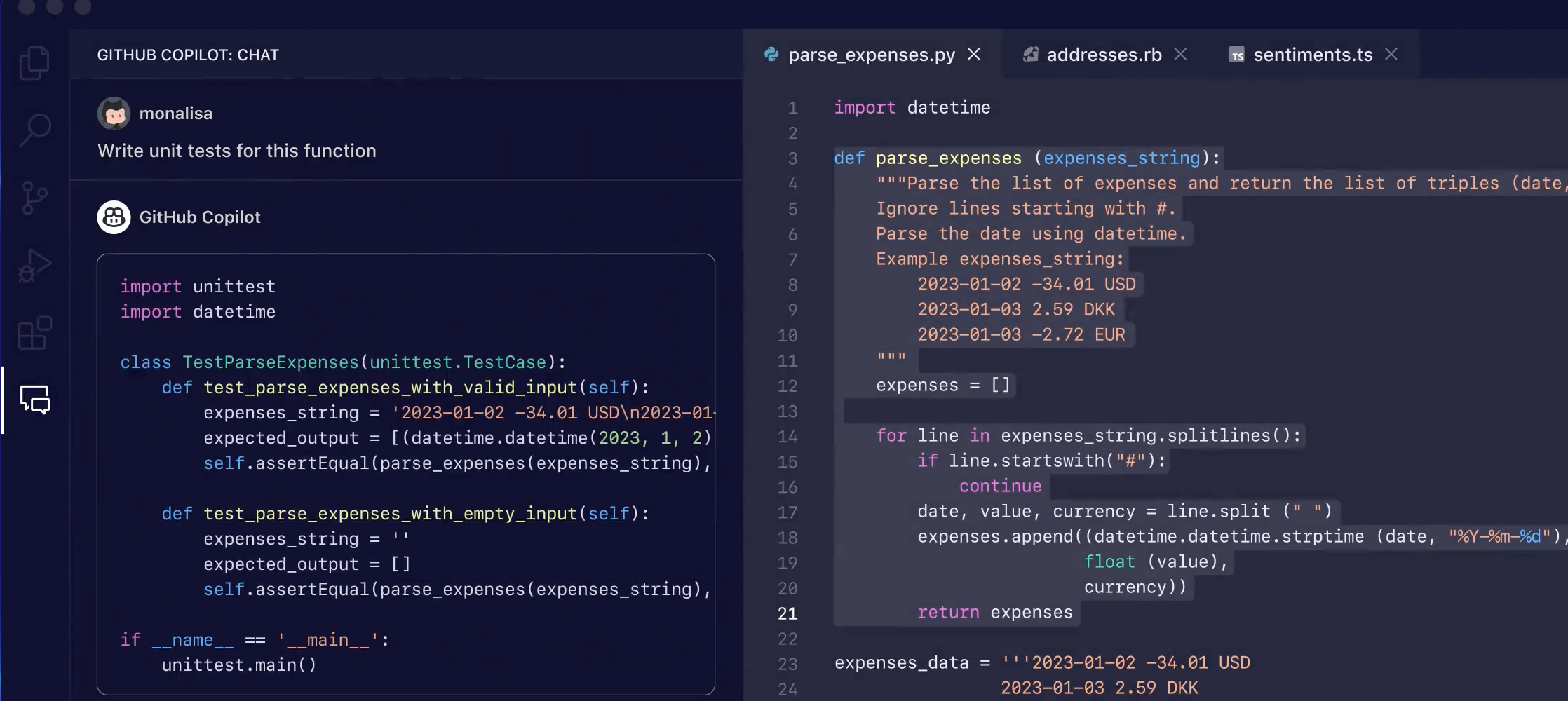 GitHub Copilot and Copilot Chat Are Expanding AI Pair Programming  Productivity | by Pierre DeBois | CodeX | Medium
