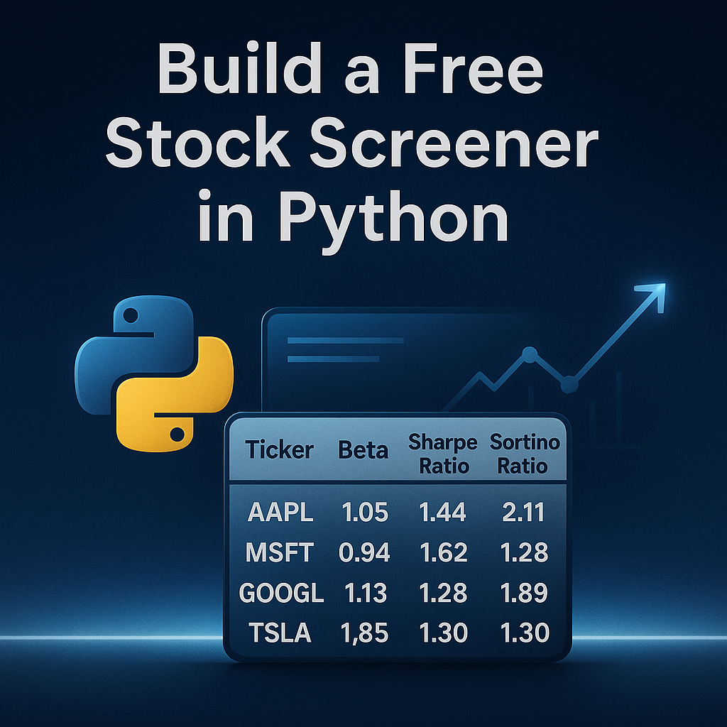 Build a Free Stock Screener in Python with Beta, Sharpe, and Sortino Ratios  | by Trading Dude | Python in Plain English