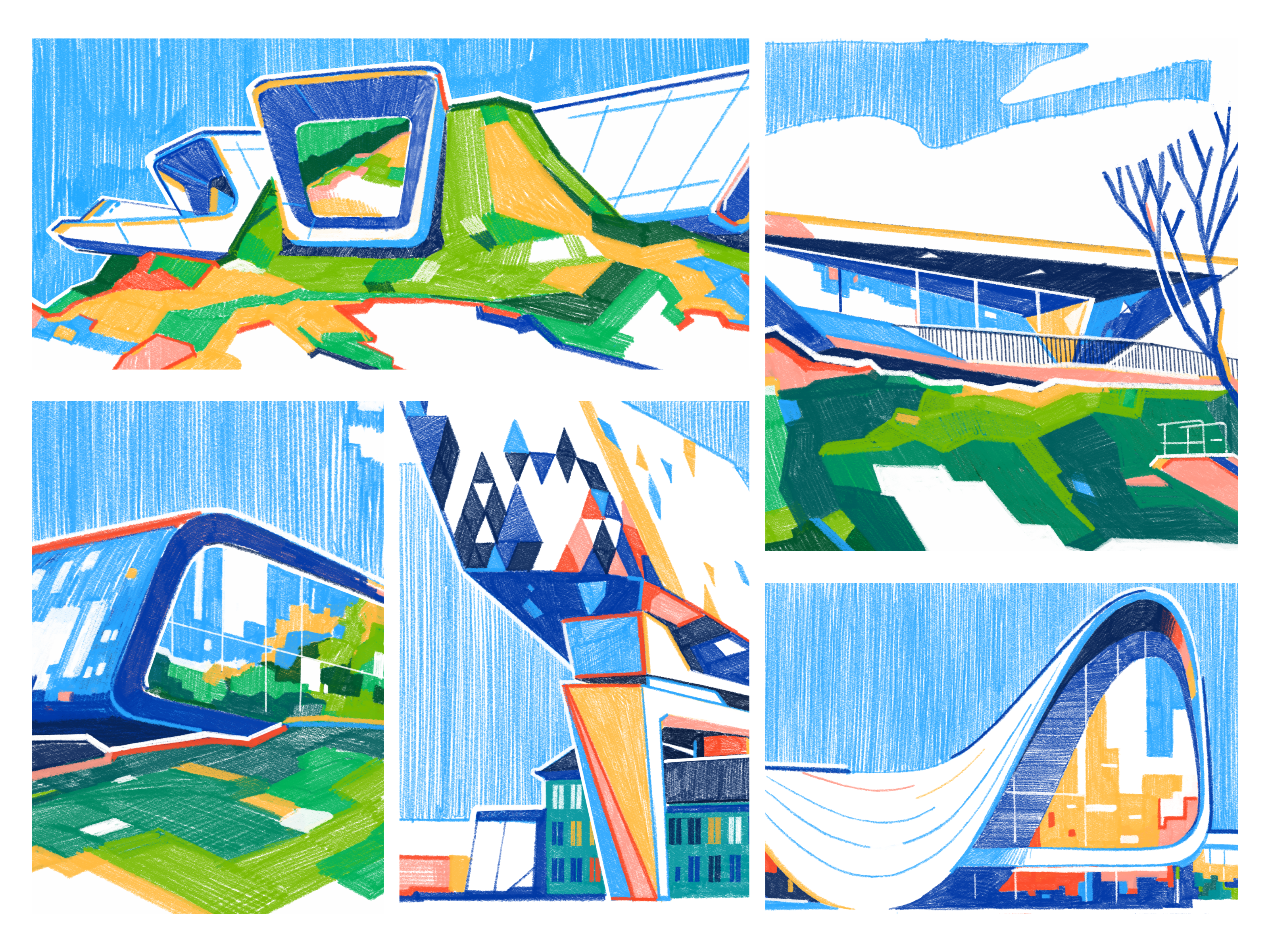 Scenic Digital Illustrations Inspired by Art of Architecture | by