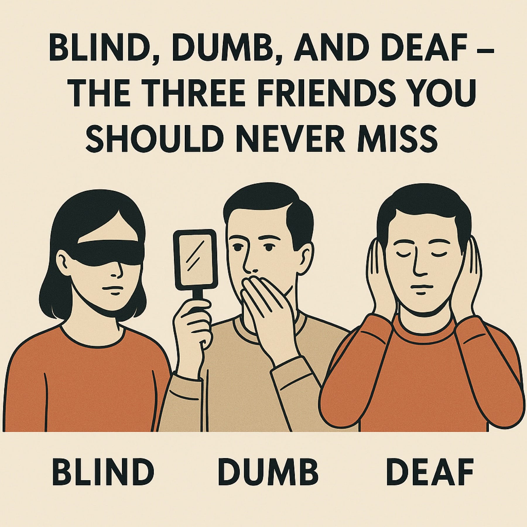 Blind, Dumb, and Deaf – The Three Friends You Should Never Miss