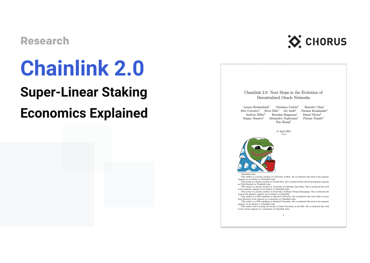 Chainlink 2.0 — Super-Linear Staking Economics Explained | by Xavier Meegan  | Chorus One | Medium
