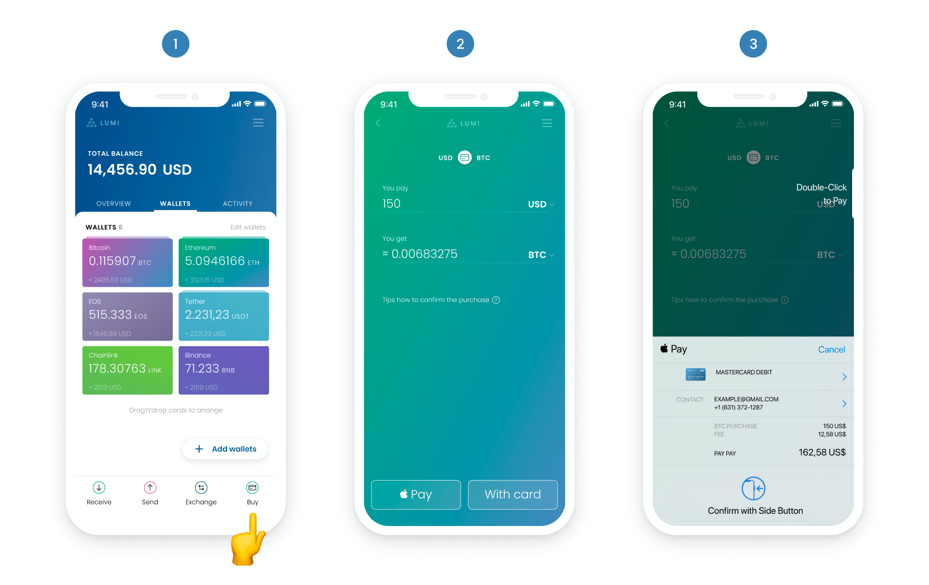 How to buy bitcoin with Apple Pay | by Lumi Blockchain Wallet | Lumi Wallet  Blog | Medium