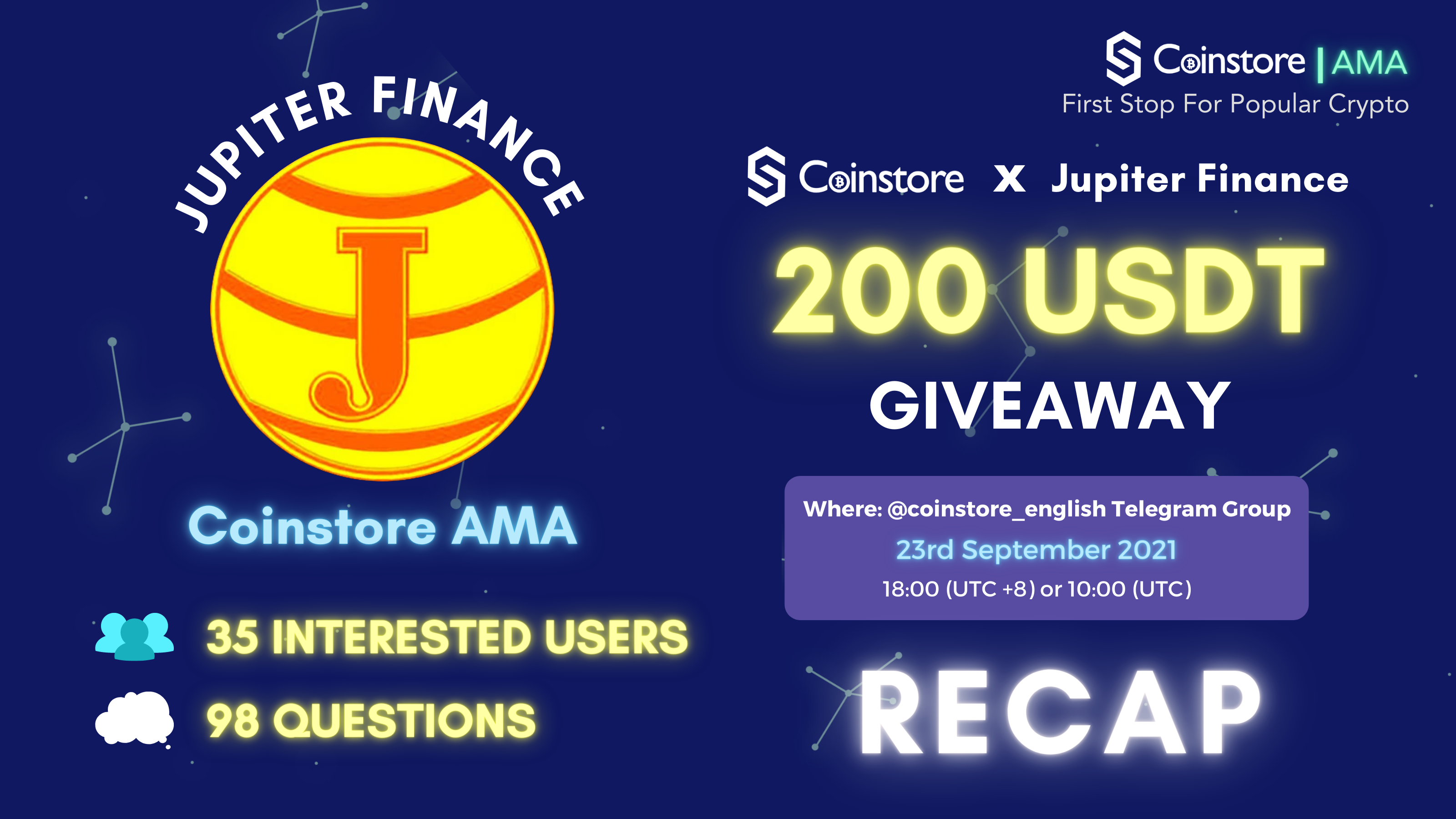 Jupiter Finance (JFT) X Coinstore AMA Recap 💬 | by Coinstore | Coinstore  Exchange | Medium