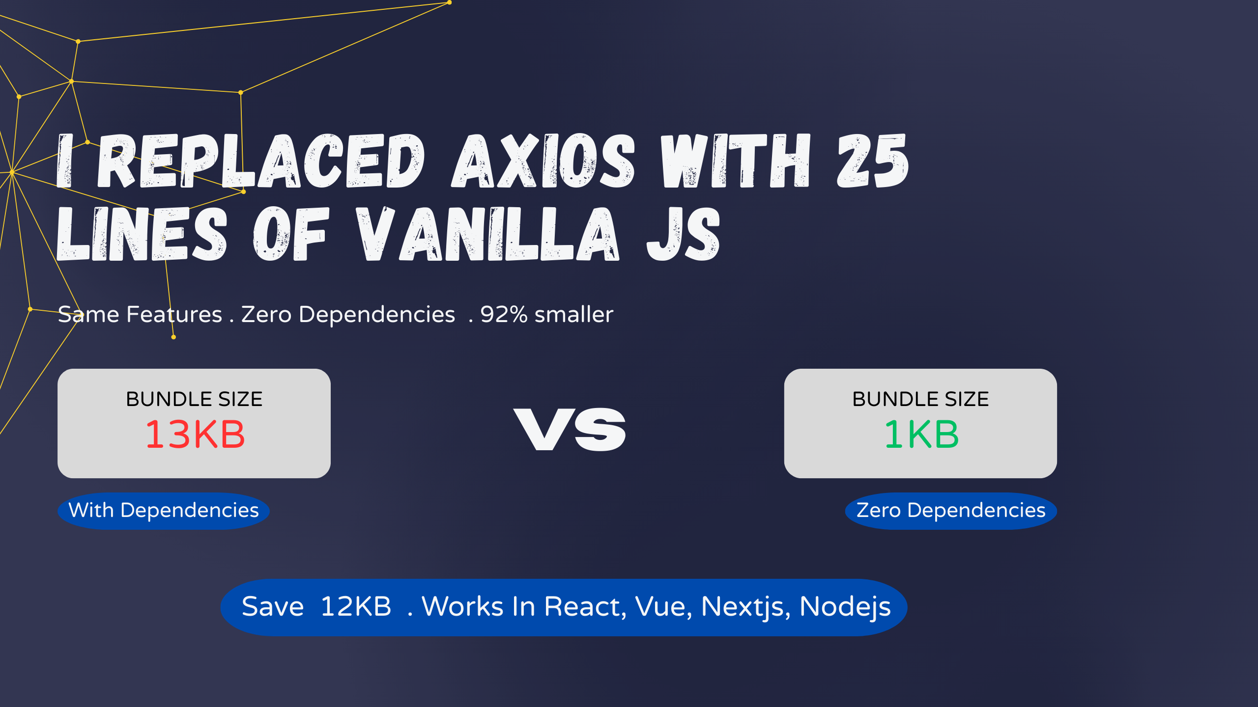 I Replaced Axios With 25 Lines of Vanilla JS (And You Should Too) | by  Ignatius Sani | JavaScript in Plain English