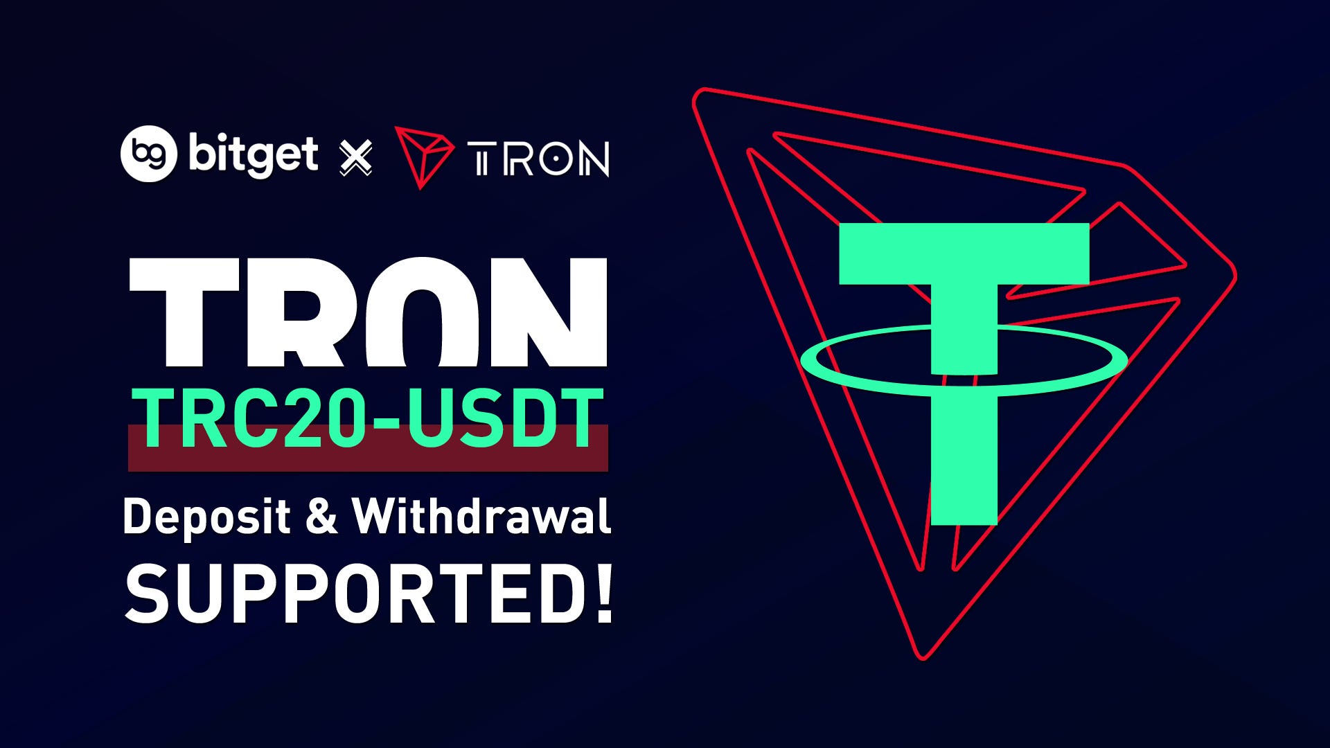 Bitget support of TRC20-USDT Deposit&Withdrawal | by Bitget | BitgetGlobal  | Medium