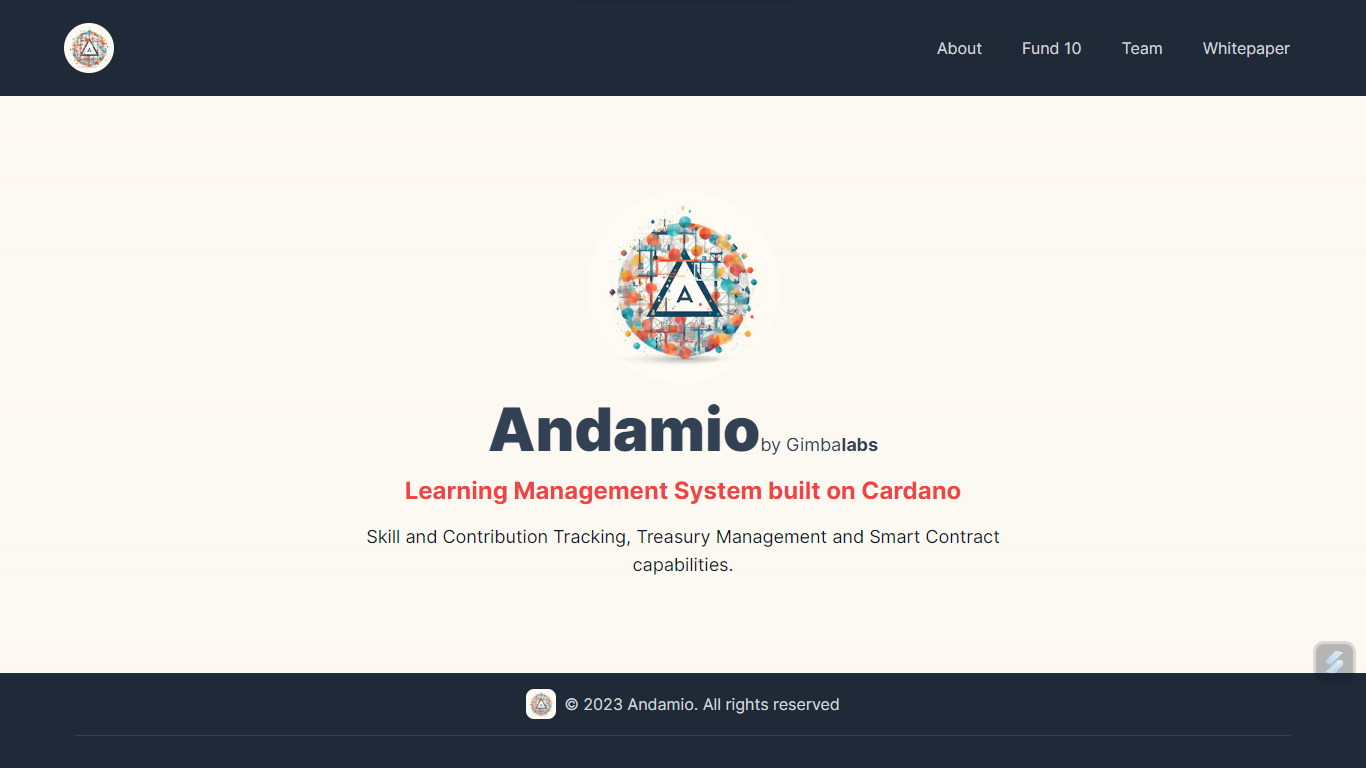 Andamio by Gimbalabs: Learning Management System built on top of the Cardano  blockchain | by Andamio platform | Medium