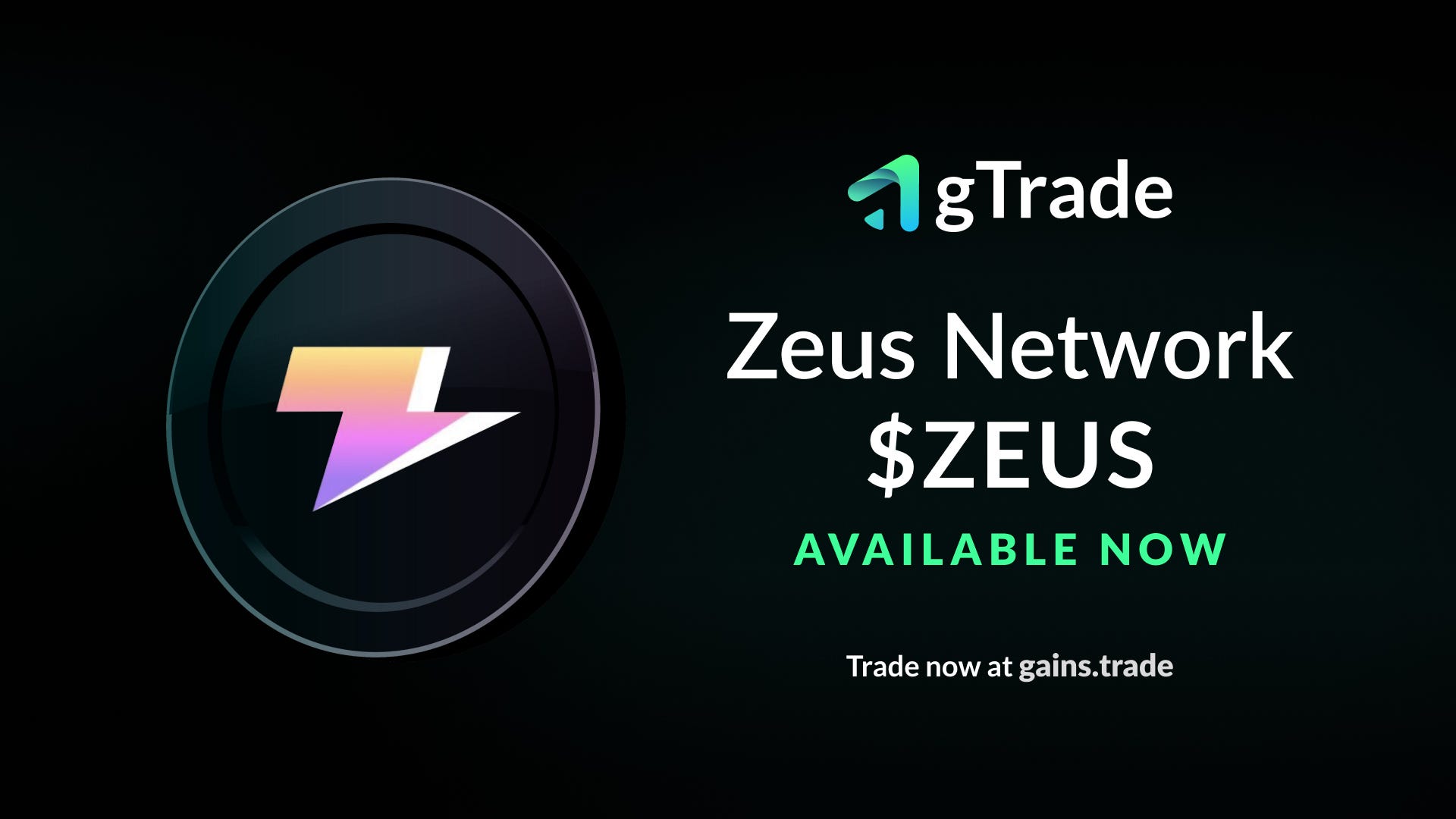 Zeus Network ($ZEUS) is listed on gTrade | by Gains Network | Medium