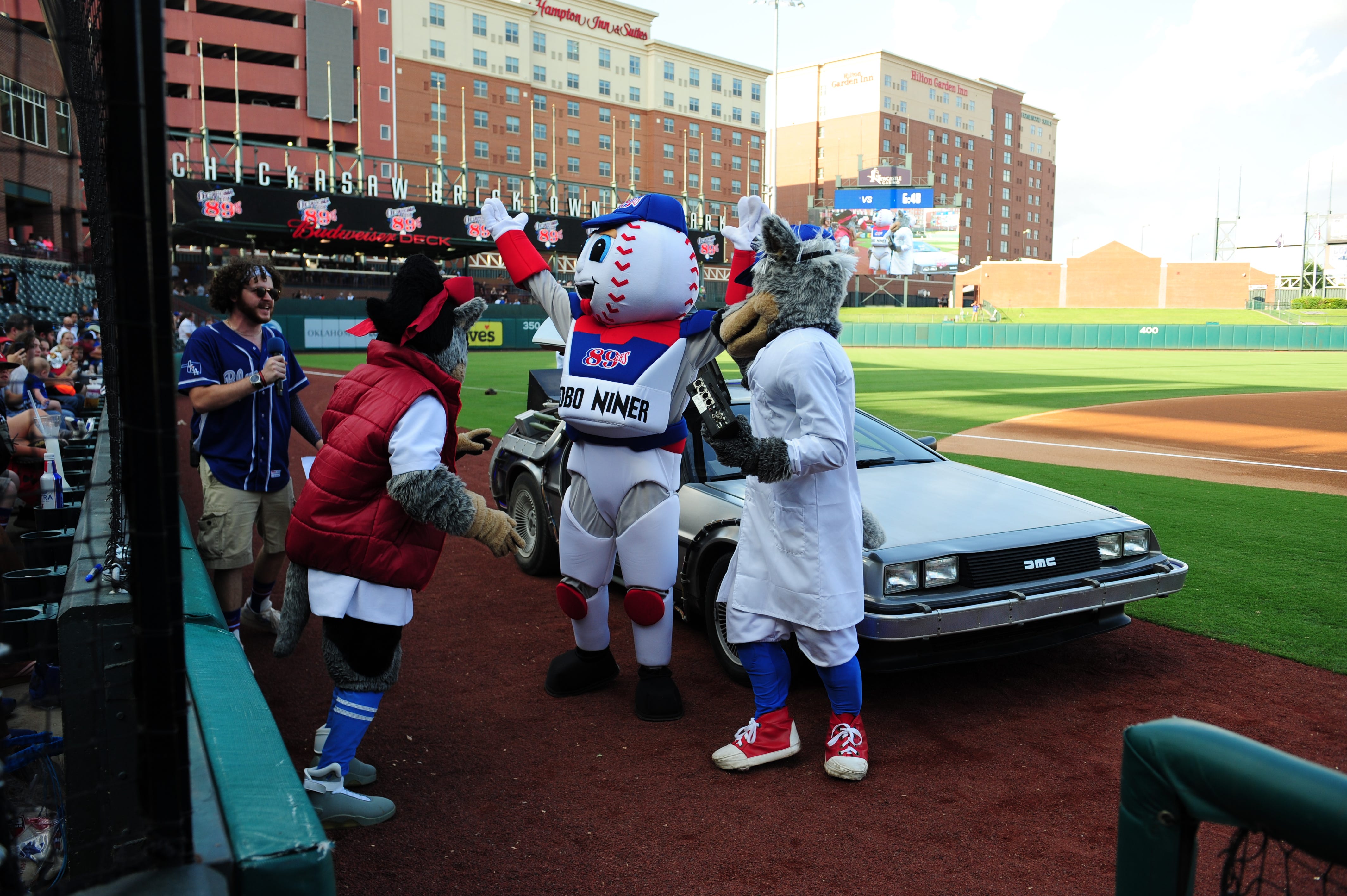 Robo Niner Returns to OKC. Oklahoma City 89ers mascot from the