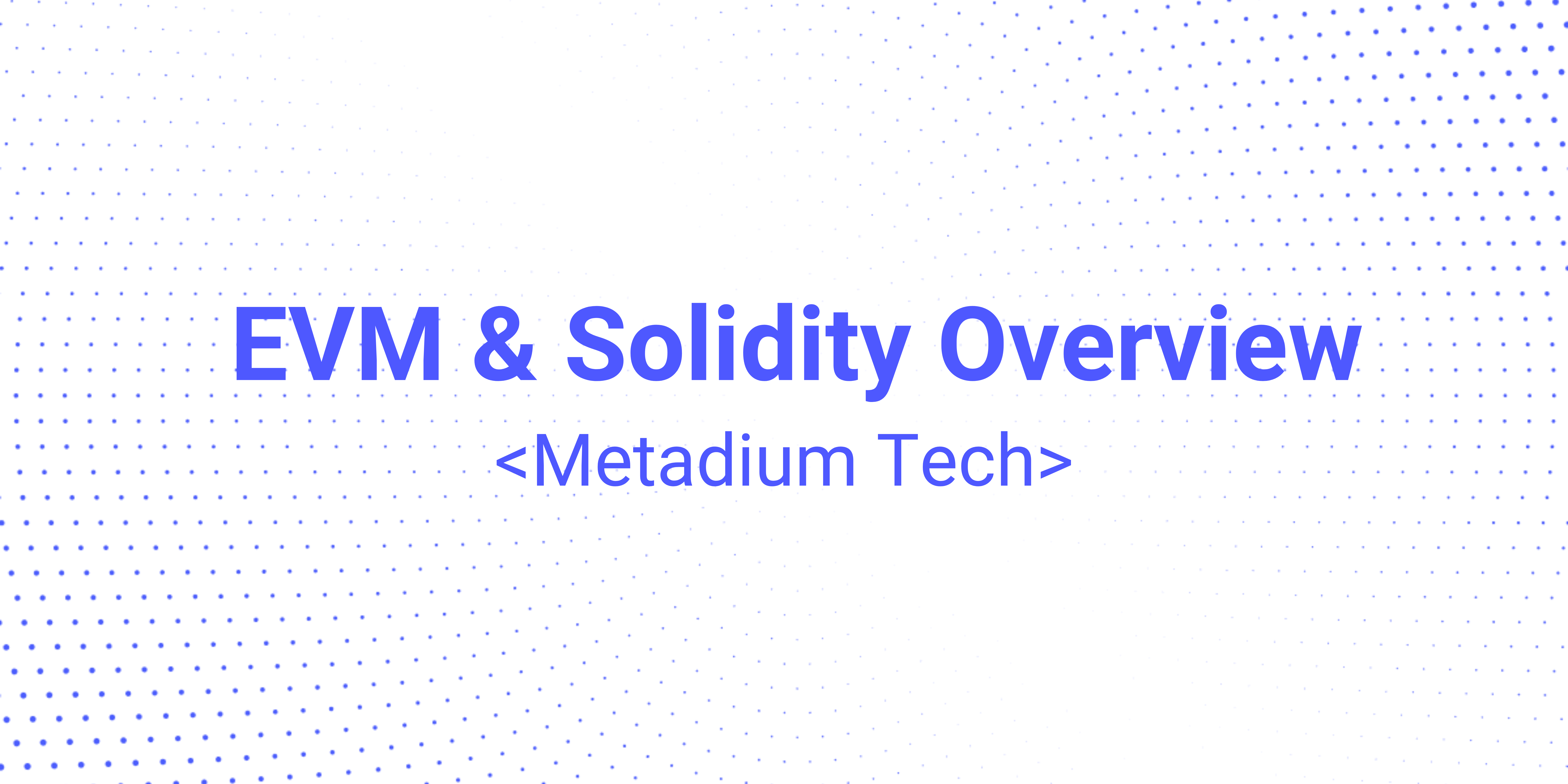 EVM and Solidity Overview. Understanding of the Ethereum Virtual… | by Luke  Park | Metadium | Medium