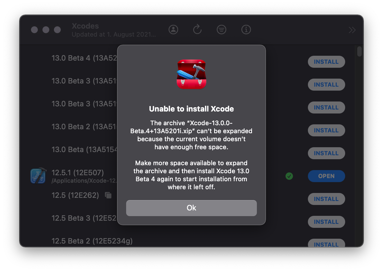 Installing Xcode with “not enough disk space available” | by