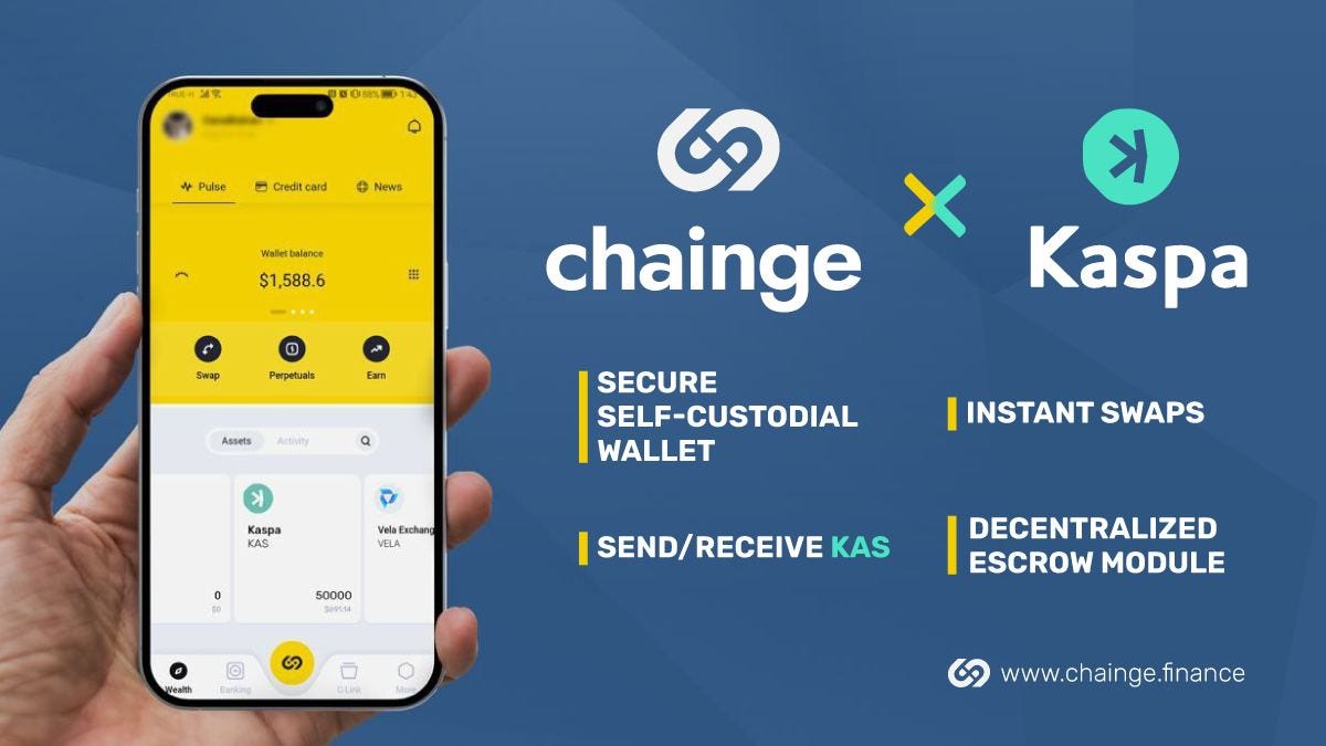 Kaspa on Chainge Finance — Wallet and DeFi | by N. R. Crowningshield |  Medium