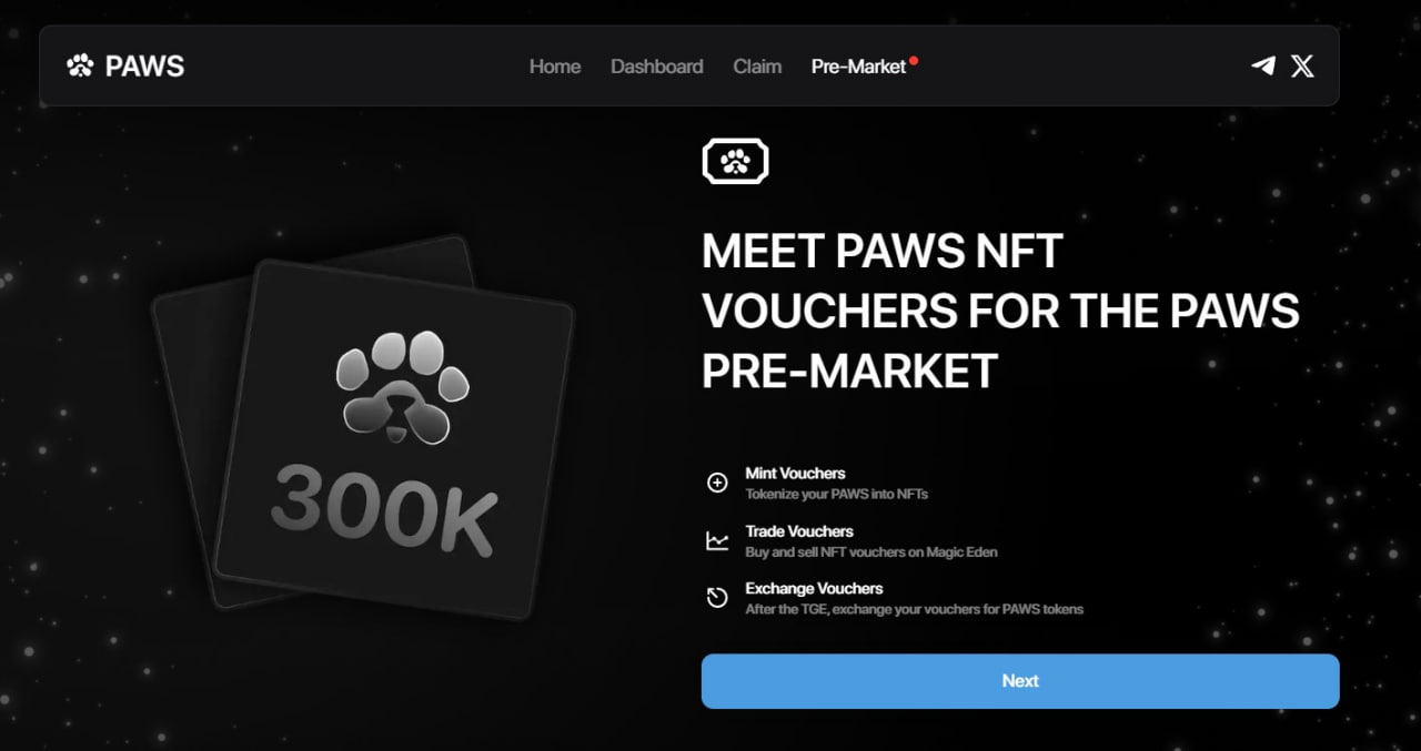 PAWS | Клеймим ваучери по Pre-Market - Крипта Новини - Medium