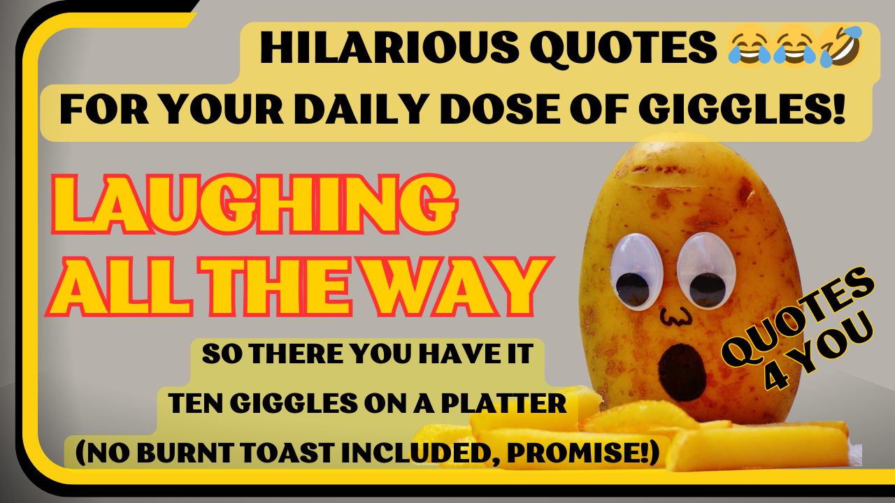 Embark on a Hilarious Journey: Daily Dose of Giggles from 'Quotes 4 You' |  by Creative Chronicles | Medium, image size:1280x720