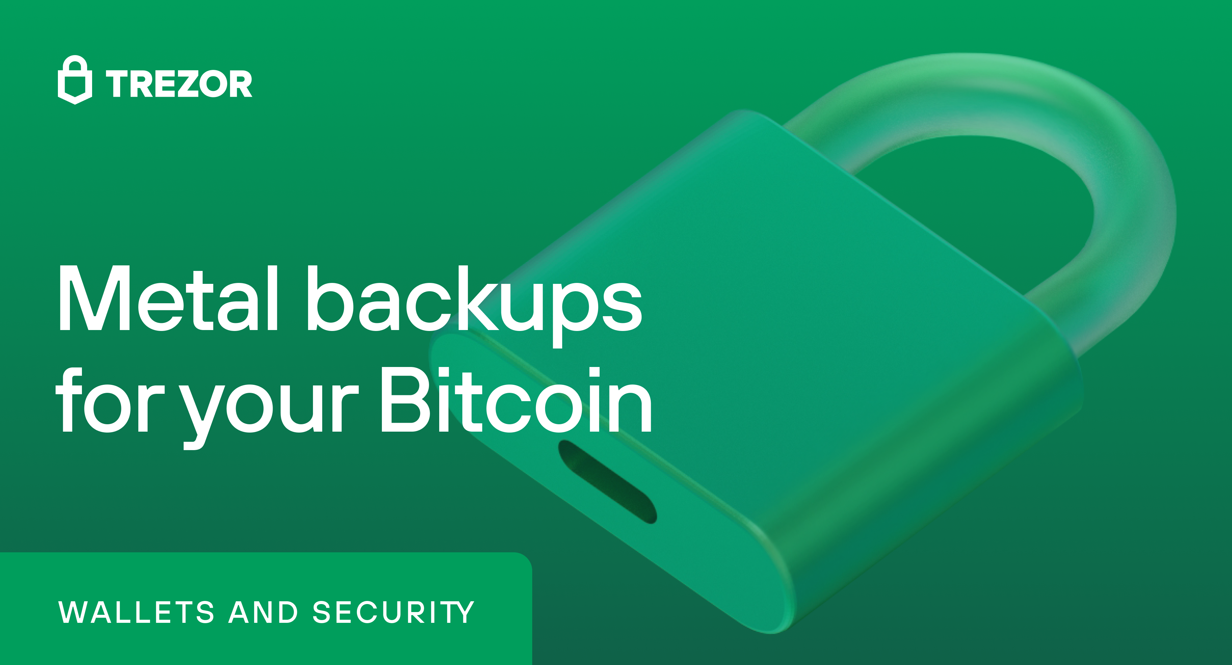 Metal backups for your Bitcoin. Use a metal recovery seed to protect… | by  SatoshiLabs | Trezor Blog