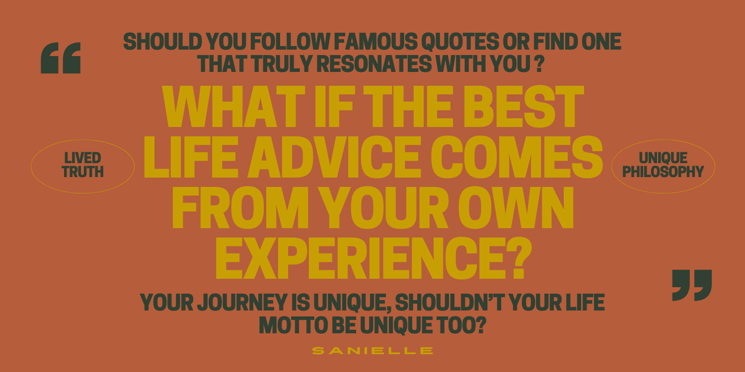 What If the Best Life Advice Comes from Your Own Experience? | by Sanielle  | Medium | Medium, image size:1500x750