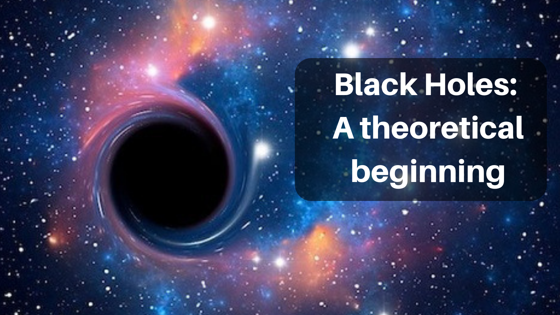 Black Holes: A theoretical beginning | by Robert Lea | The Cosmic Companion  | Medium, image size:1920x1080
