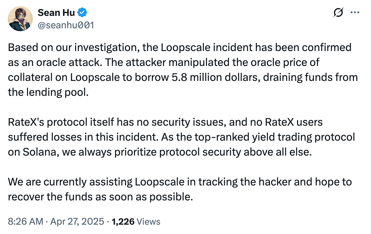 Attack Analysis on Loopscale: Price Manipulation and Its Consequences | by  Evgenii | Block Magnates