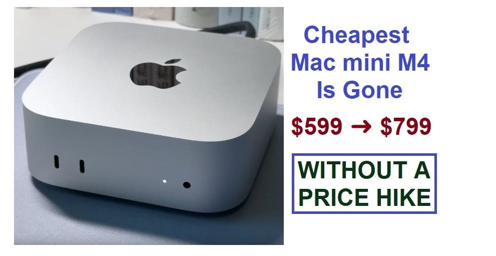 Apple Made Mac Mini M4 $200 More Expensive — Without Raising the