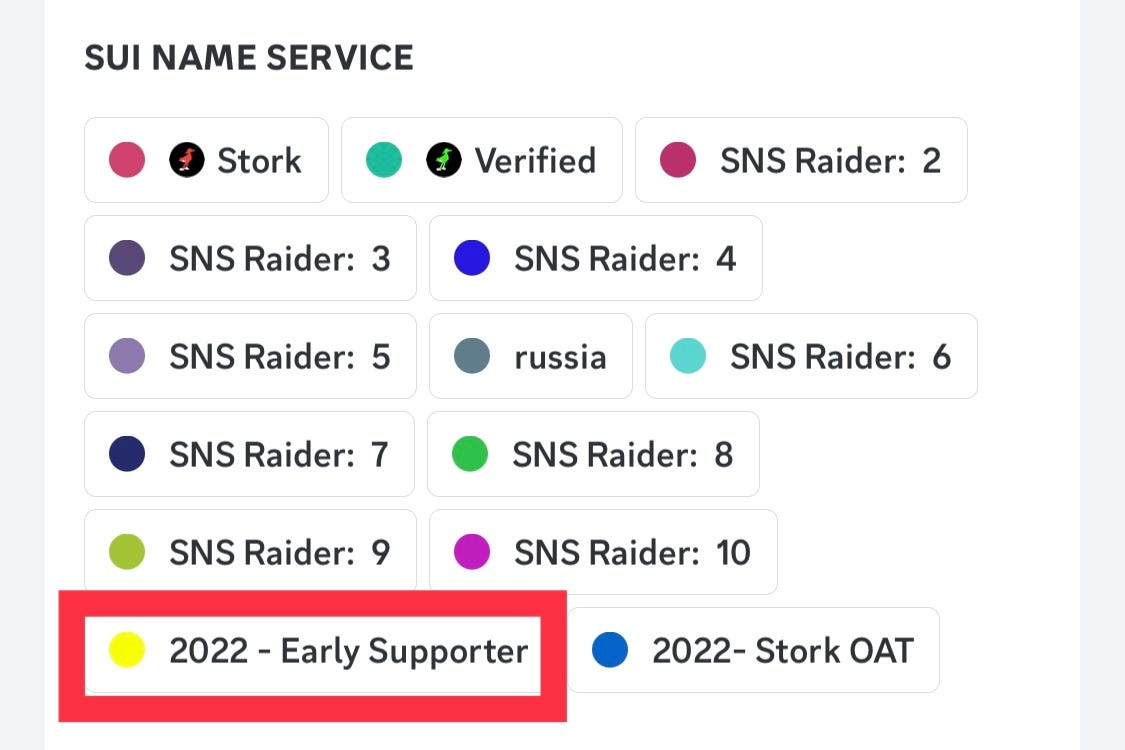 Sui Name Service. How to get role Early supporter. - Richkid - Medium