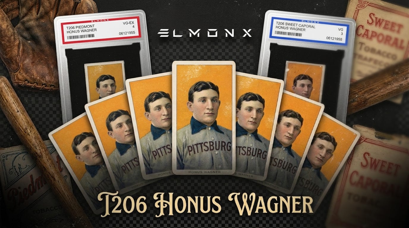 ElmonX T206 Honus Wagner. 524 digital editions, 20 holographic | by ElmonX | ElmonX | Apr, 2026 | Medium ElmonX T206 Honus Wagner. 524 digital editions, 20 holographic | by ElmonX | ElmonX | Apr, 2026 | Medium
