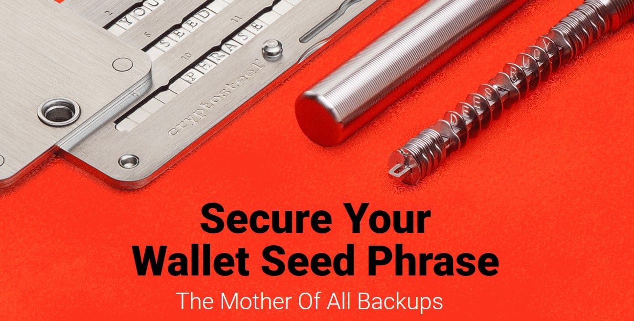 Fortify, Encrypt & Protect your Seed Phrase: Which Metal Plate Is Best? |  by OJ Jordan | Crypto Corner | Medium