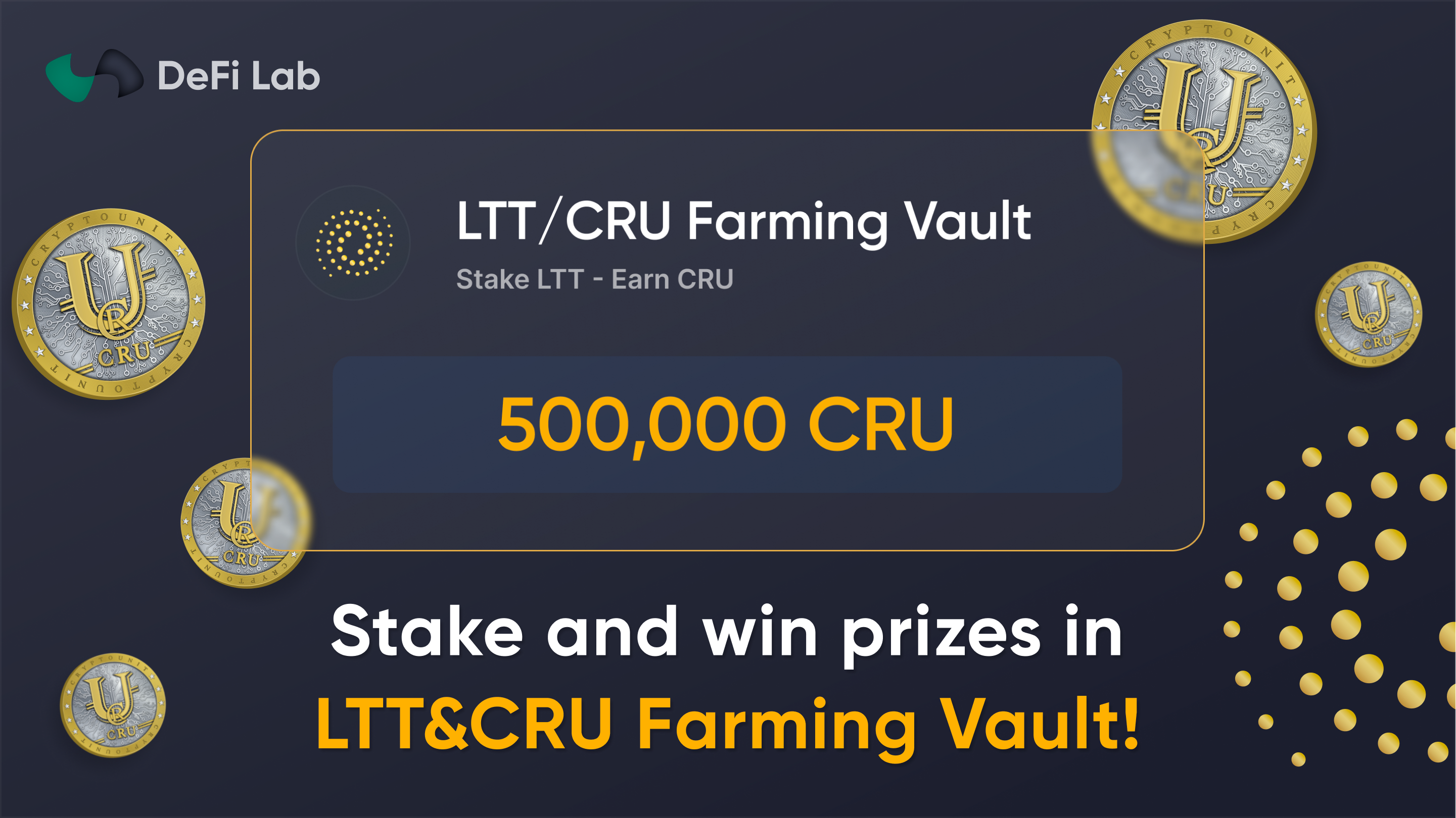 Hurry up to earn CRU with dynamic APR % — meet the LTT/CRU Farming Vault! |  by Arthur McCormick | LocalTrade | Medium