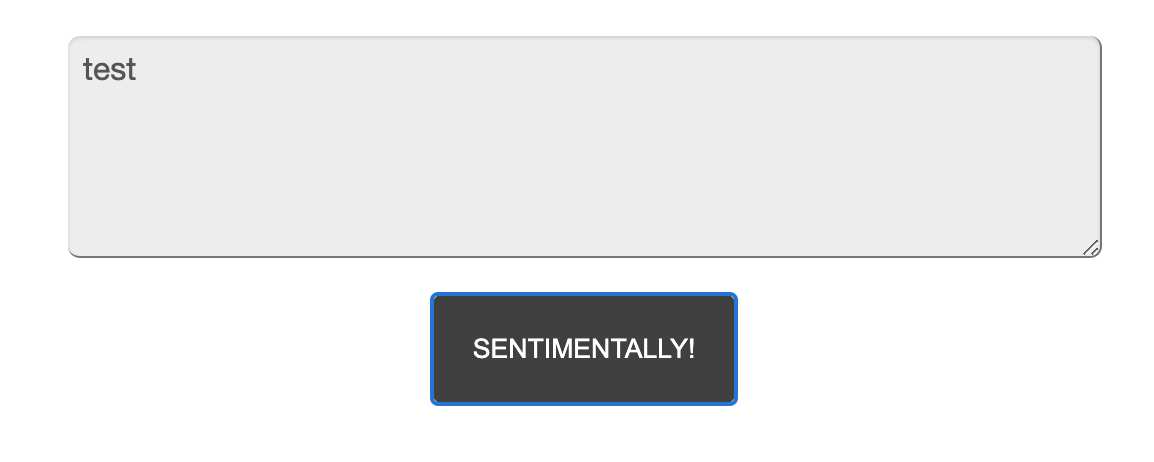 Random input on Front-End to test (Screenshot by Author)