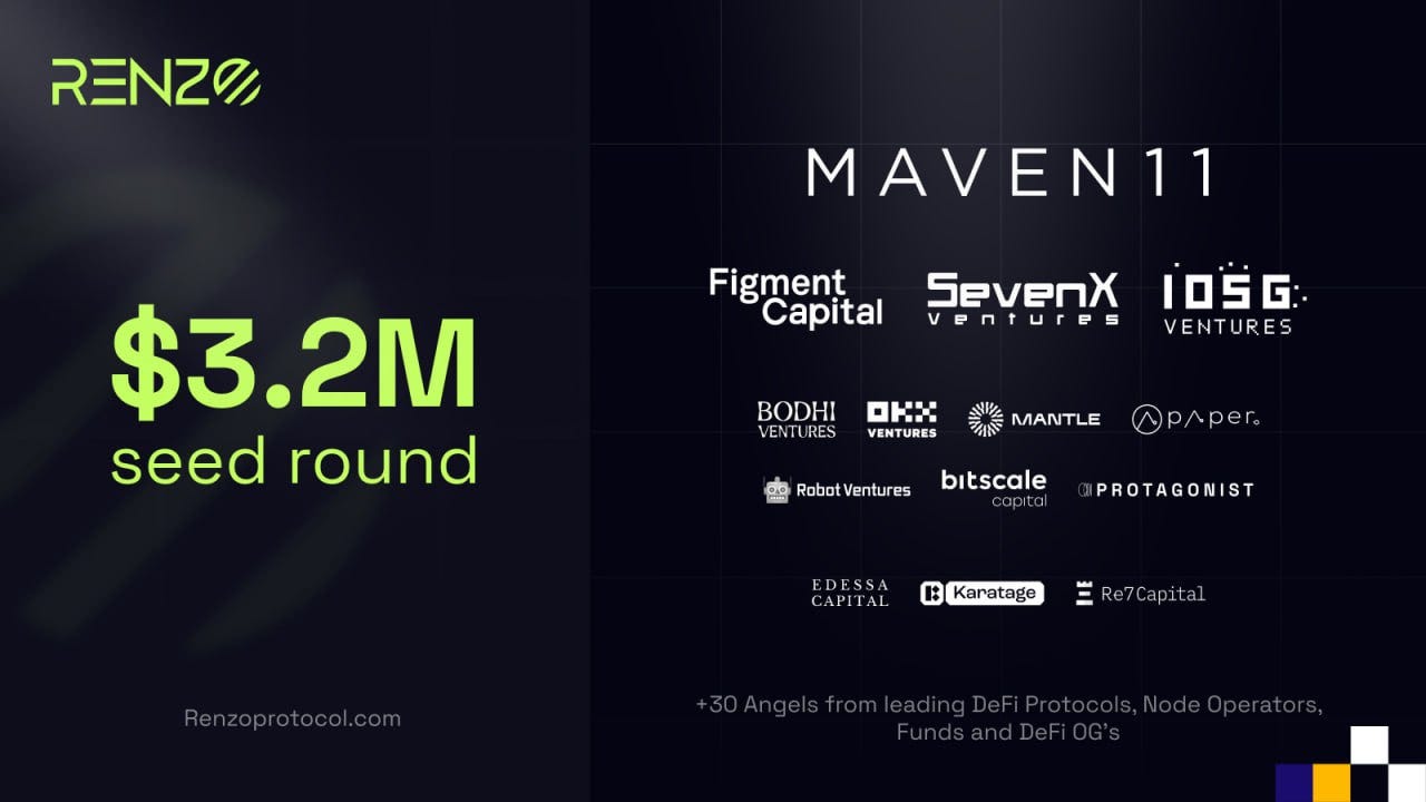 基于EigenLayer构建的流动性再质押协议Renzo完成320万美元种子轮融资- RenzoProtocol中文- Medium