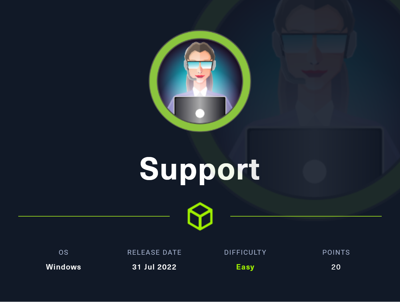 WriteUp — HackTheBox : Support (Windows Active Directory Box