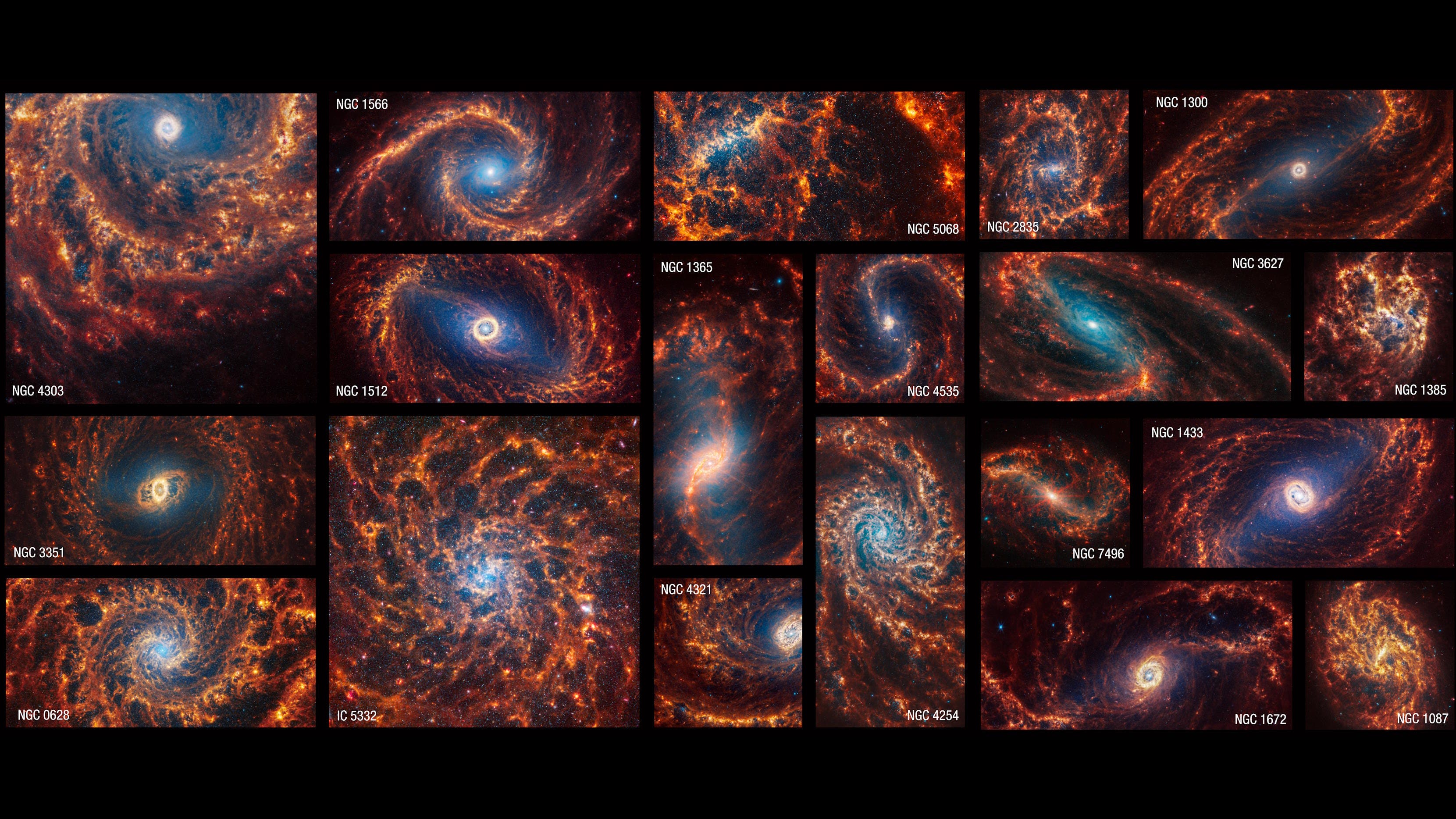 JWST reveals spiral galaxies' life cycles, from dust to