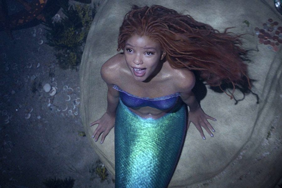 halle berry little mermaid dress For The Premier Of <i>The Little Mermaid</i>, <i>Ariel</i>'s Halle Bailey Left Us 'Shell-Shocked' In A Valdrin Sahiti Silver Shell Detailed Gown
