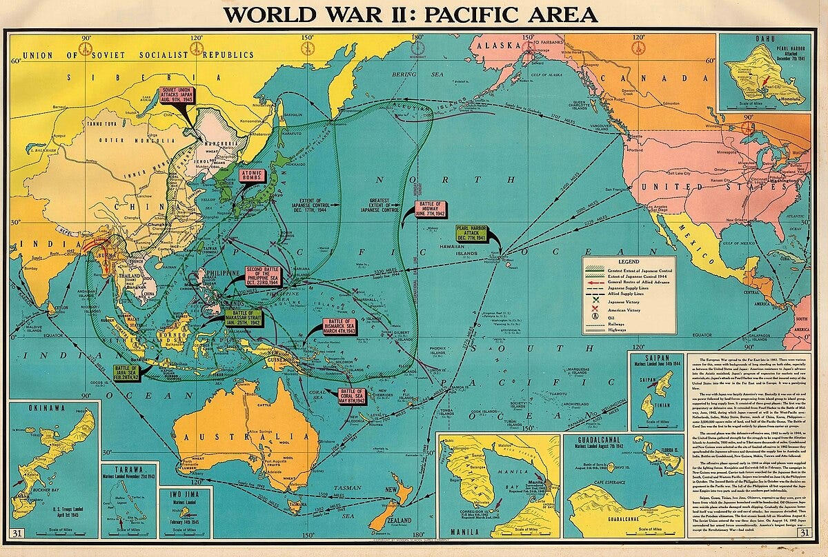 Japanese Advance into the Pacific Ocean War of Pacific Second Sino