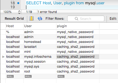 Laravel 7, Mysql 8 and Authentication Method Error | by Luiz