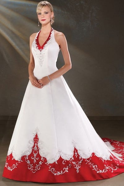 non traditional red wedding dresses Chelsea Red Lace Wedding Dress: Alternative Gothic Bridal Gown