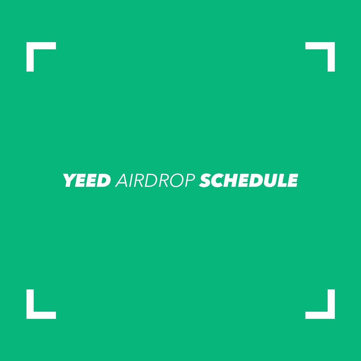 YEED Airdrop Schedule. Hello, World! | by MCS Token Official | YGGDRASH =  MCS Token | Medium