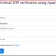 Registration & Login with Email OTP verification using Jquery AJAX with PHP Mysql