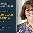 Erica Holthausen, Questions and Conversations Lead to Great Article Topics — InnovaBuzz 523