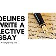 Guidelines To Write A Reflective Essay