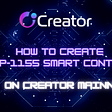 How to create BEP-1155 smart contract on Creator Mainnet