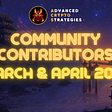 ACryptoS Community Contributors Rewards — March & April 2021