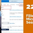 Filters on Microsoft Search, Org explorer in Outlook