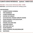 AN UPDATED LIST OF CLIMATE SCIENCE REFERENCES