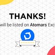 CREA will be listed on Atomars Exchange!