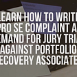 How to Sue Portfolio Recovery Associates — Pro Se Complaint