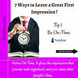 7 Ways To Leave a Great First Impression!