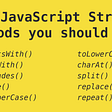 10 JavaScript method must be known to a junior JavaScript developer