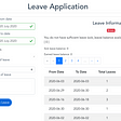 Employee leave maintenance application using Hasura and Vue