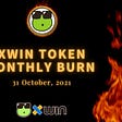 Monthly XWIN token burn 10/2021